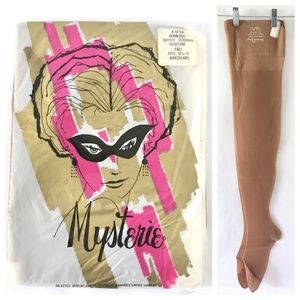 Vintage Mysterie Thigh High Stockings for Garter Belt